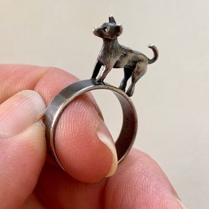 Jack Russell Terrier Ring in Sterling Silver